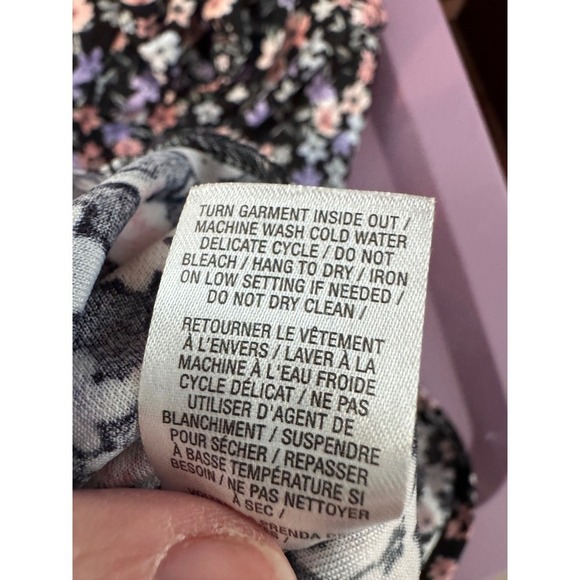 Ardene XL Floral Romantic Feminine Wrap Front Spring Puff Sleeve NWT Mini Dress - Picture 12 of 12